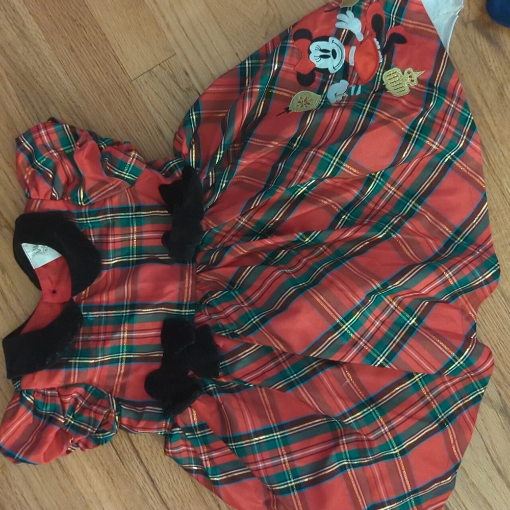 Disney Plaid Taffeta Christmas Holiday Dress 12-18